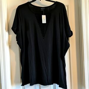 Torrid NWT black distressed short sleeve tee sz 5